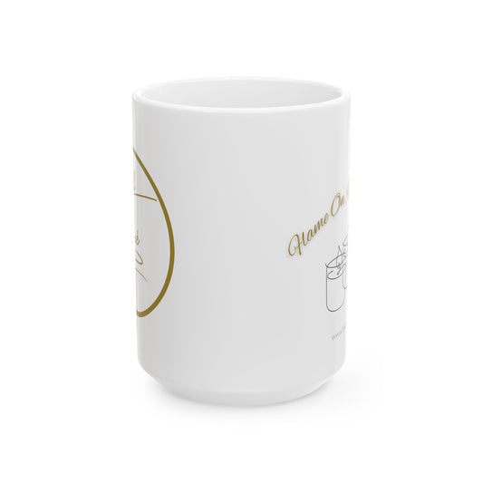 Ceramic Mug - "Flame On, Worries Gone" - 11oz & 15oz