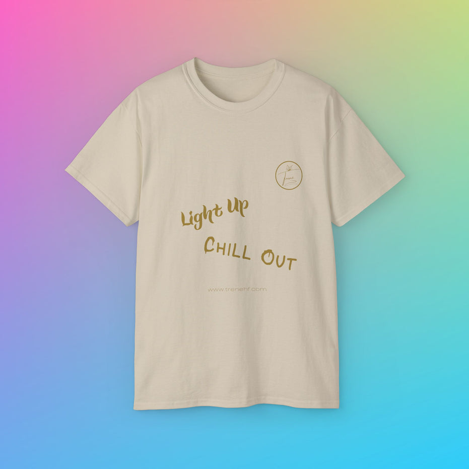 Unisex Ultra Cotton Tee - "Light Up, Chill Out"