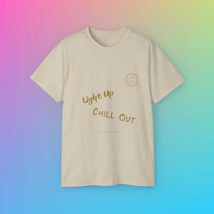 Unisex Ultra Cotton Tee - "Light Up, Chill Out"