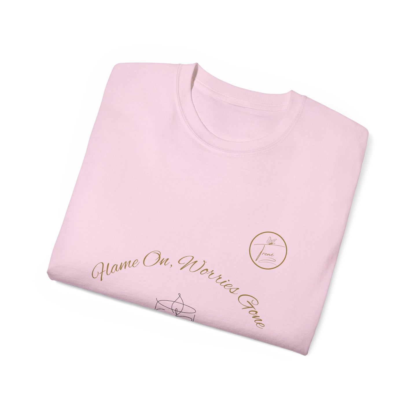 Unisex Ultra Cotton Tee - "Flame On, Worries Gone"