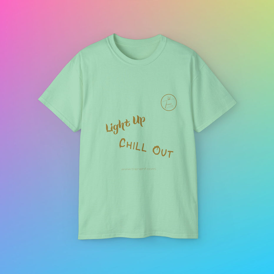 Unisex Ultra Cotton Tee - "Light Up, Chill Out"