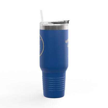 40oz Insulated Travel Mug - "Light Up, Chill Out"