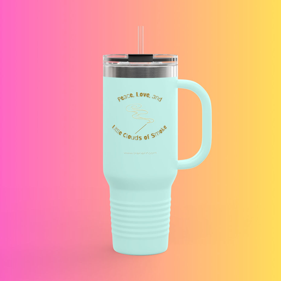 40oz Insulated Travel Mug - "Peace and Love"