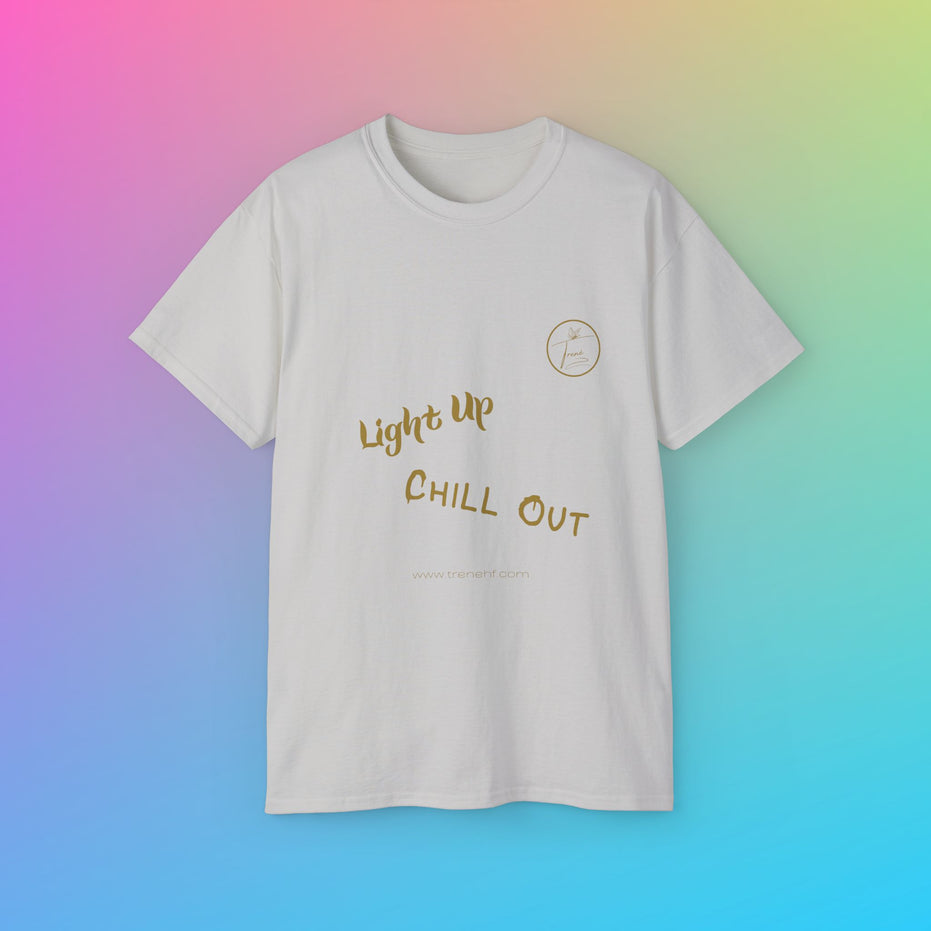 Unisex Ultra Cotton Tee - "Light Up, Chill Out"