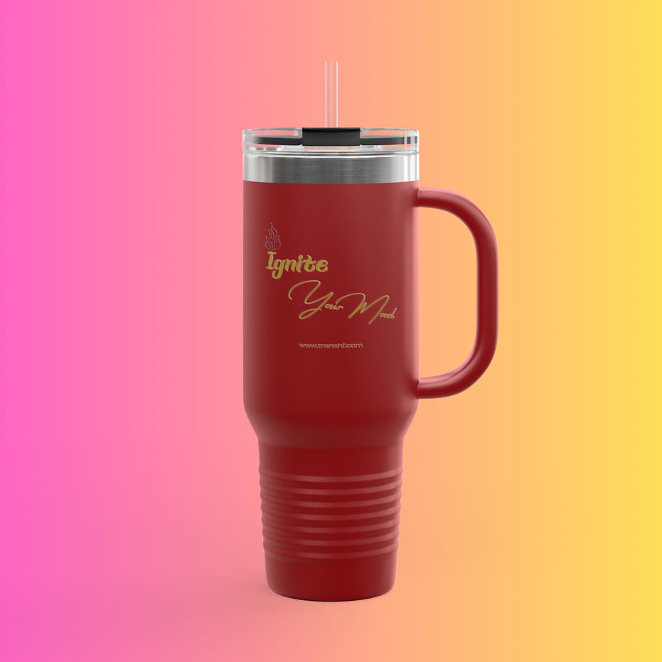 40oz Insulated Travel Mug - "Ignite Your Mood"