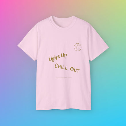 Unisex Ultra Cotton Tee - "Light Up, Chill Out"