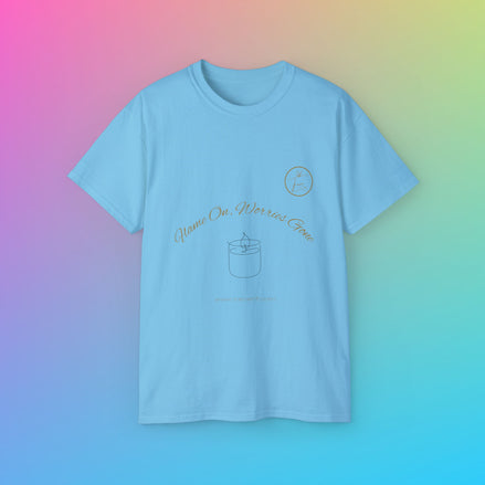 Unisex Ultra Cotton Tee - "Flame On, Worries Gone"