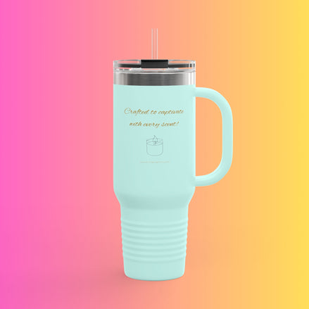 40oz Insulated Travel Mug - "Crafted to Captivate"