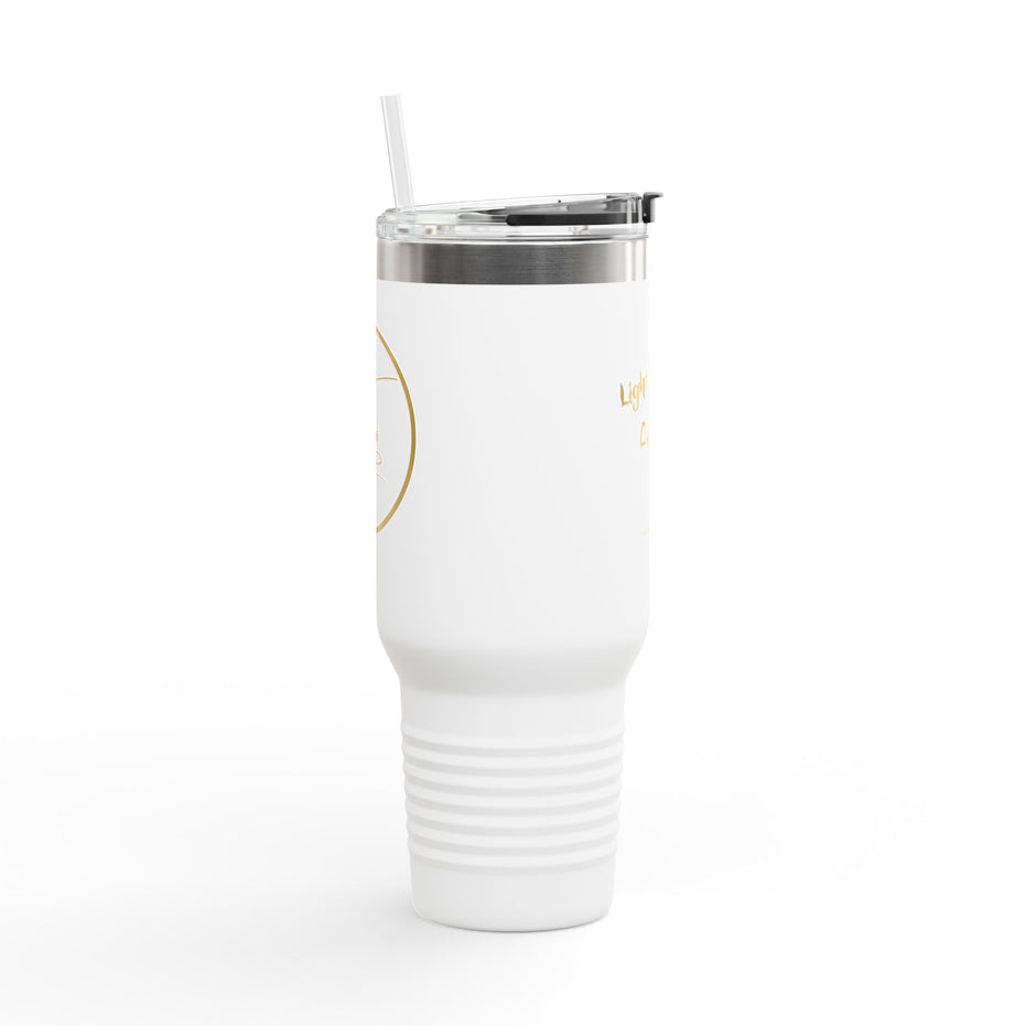 40oz Insulated Travel Mug - "Light Up, Chill Out"