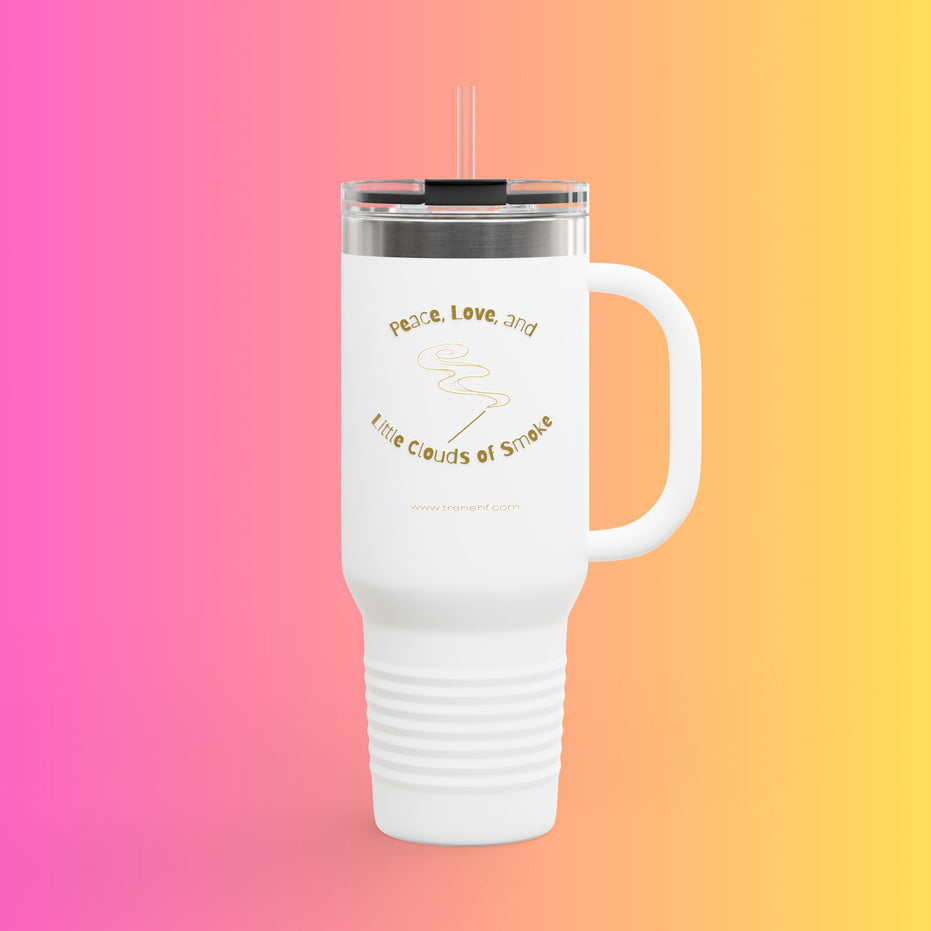 40oz Insulated Travel Mug - "Peace and Love"