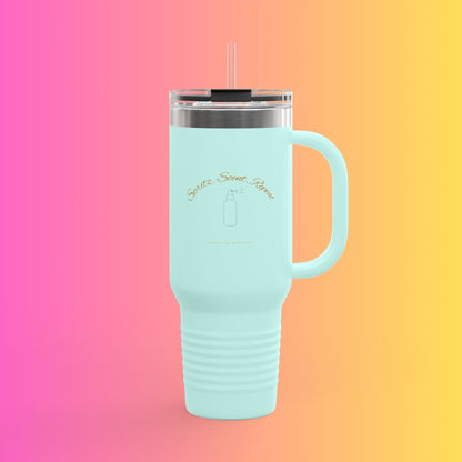 40oz Insulated Travel Mug - "Spritz, Scent, Repeat"