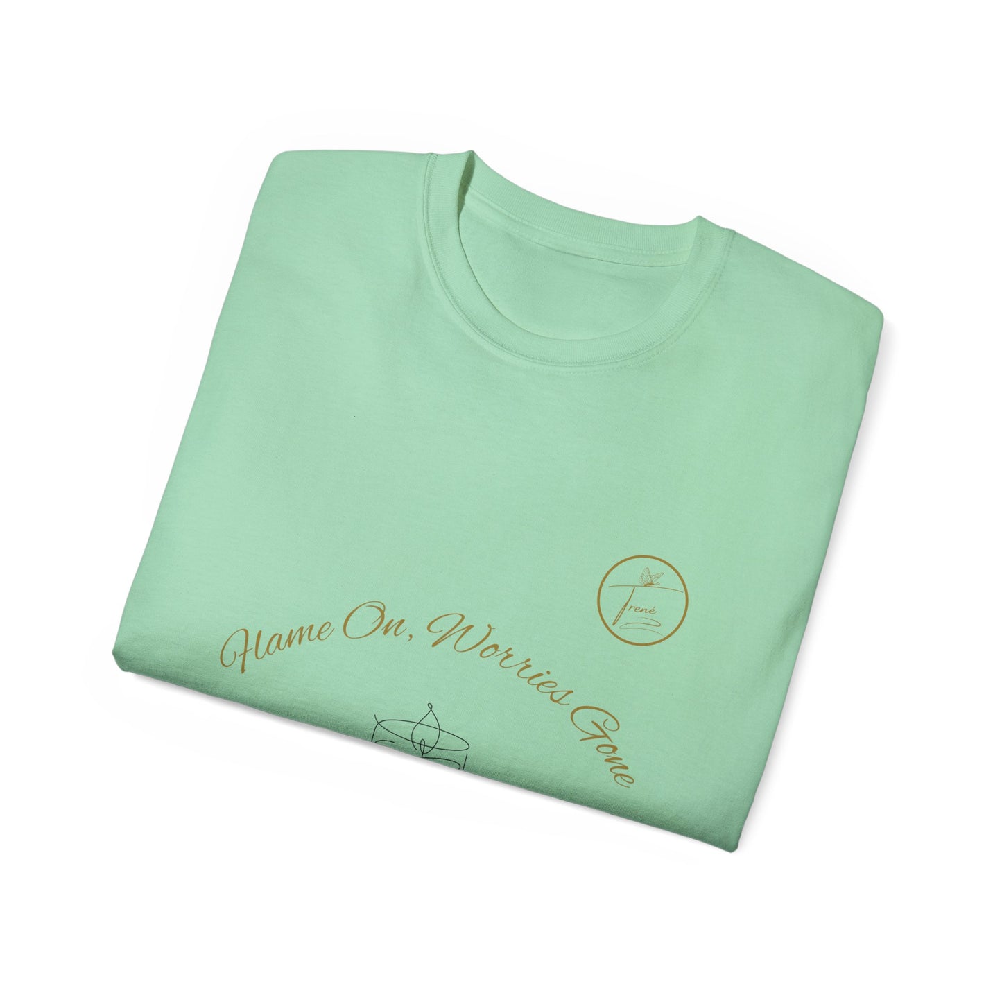 Unisex Ultra Cotton Tee - "Flame On, Worries Gone"