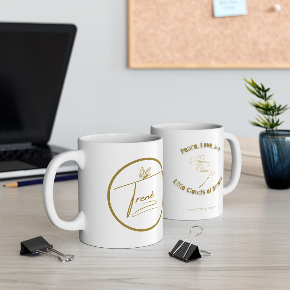 Ceramic Mug - "Peace and Love" - 11oz & 15oz