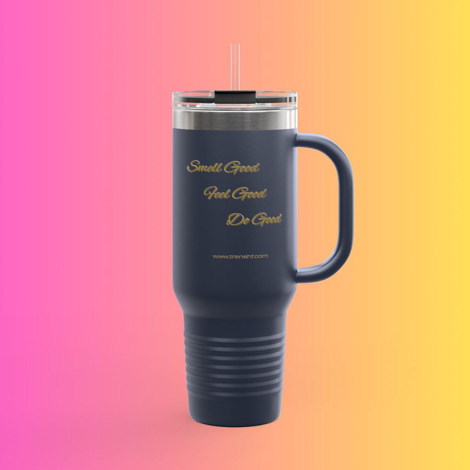 40oz Insulated Travel Mug - "Smell Good, Feel Good"