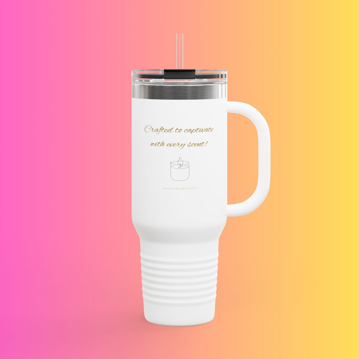 40oz Insulated Travel Mug - "Crafted to Captivate"