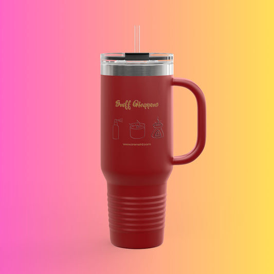 40oz Insulated Travel Mug - "Sniff Happens"