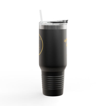40oz Insulated Travel Mug - "Light Up, Chill Out"