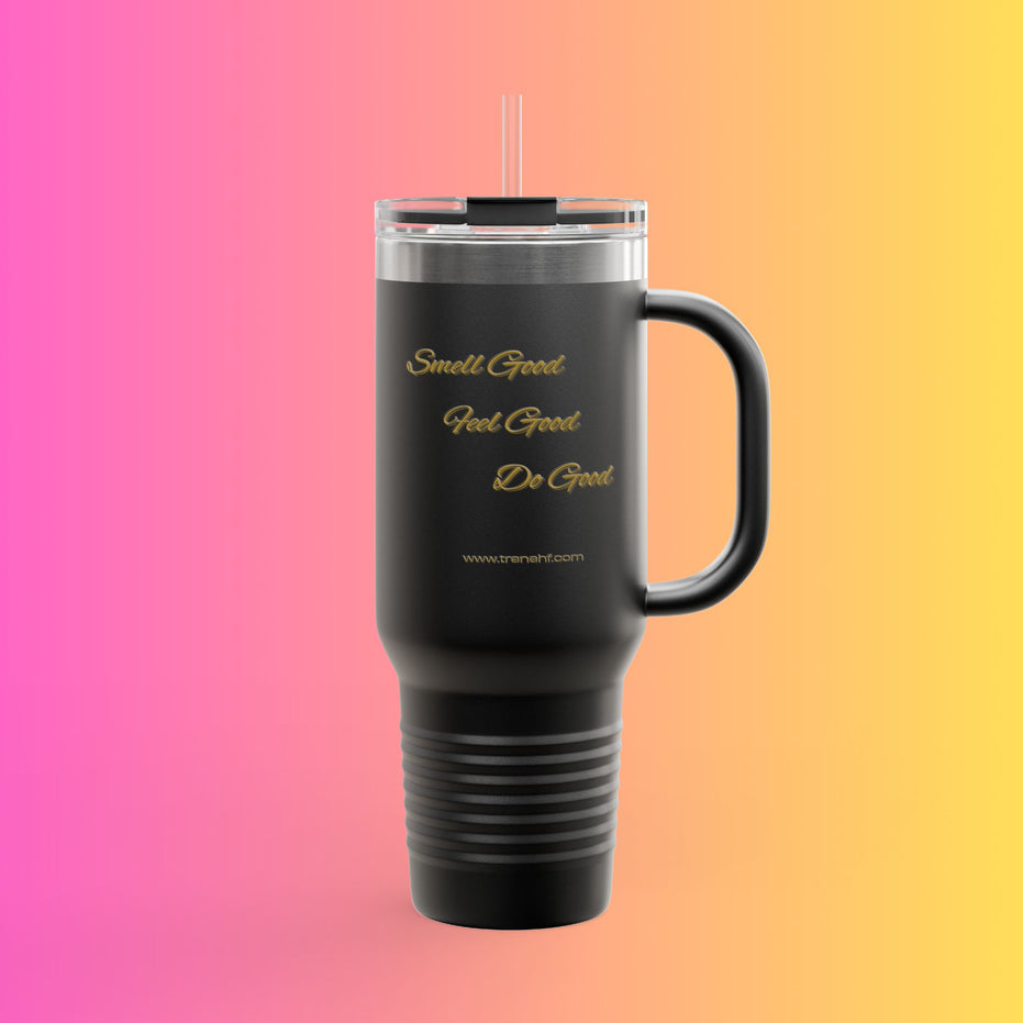 40oz Insulated Travel Mug - "Smell Good, Feel Good"
