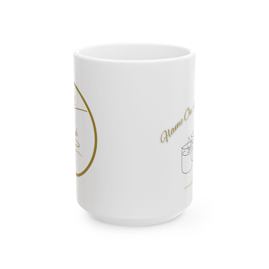 Ceramic Mug - "Flame On, Worries Gone" - 11oz & 15oz