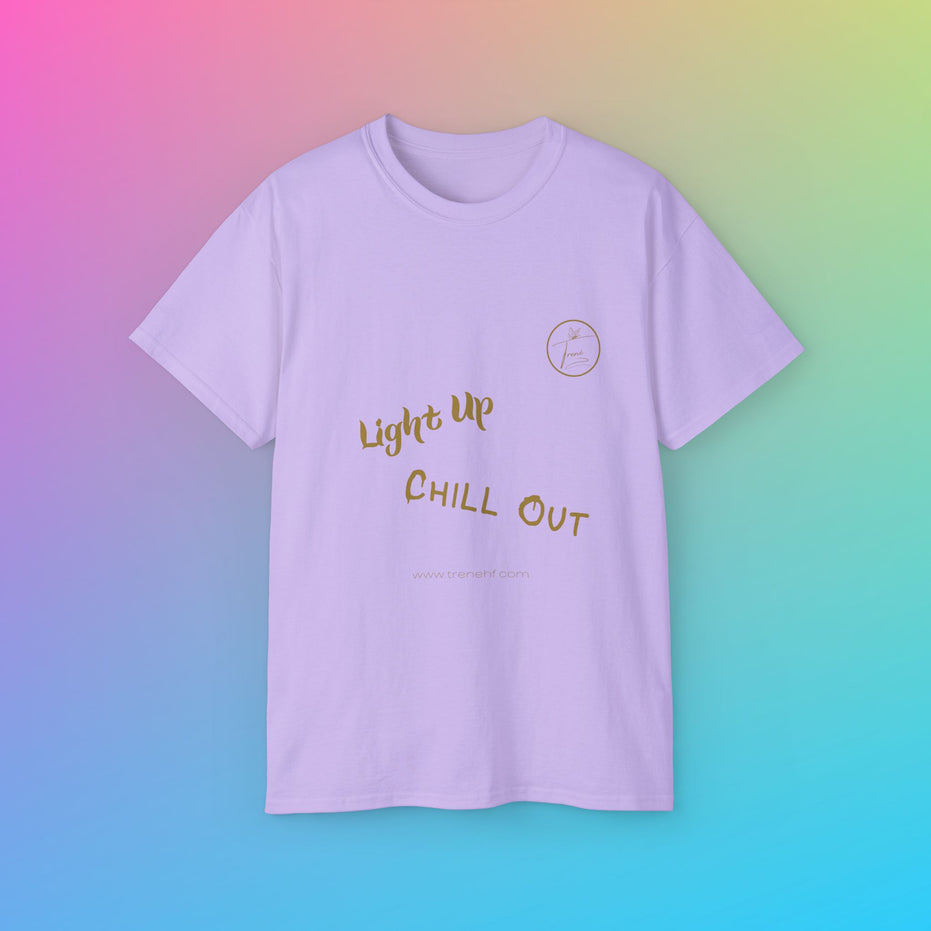 Unisex Ultra Cotton Tee - "Light Up, Chill Out"